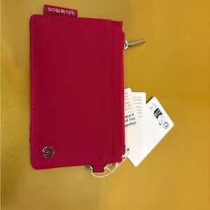 lululemon Clippable Card Case Hot Pink Zip